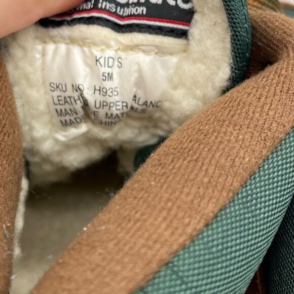 L.L. Bean Sherpa Leather Hiking Boots Kids 5 - Picture 2 of 6